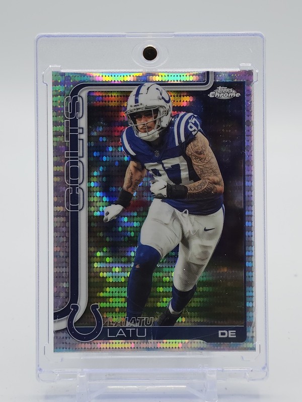 LAIATU LATU 2025 TOPPS CHROME ROOKIE PULSAR REFRACTOR #128 COLTS Q7420