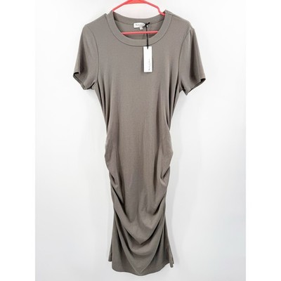 Michael Stars Katie Dress Women s Extra Large NWT Ultra Rib Bodycon Olive Green