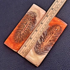 Custom Made Pine Cones Resin Pair Scales For Knife Making Handle