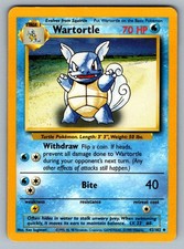Wartortle #42/102 Base Set Unlimited (Ken Sugimori) Pokemon Card - LP