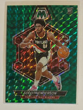 Scoot Henderson 2023-24 Panini Mosaic Green Mosaic RC #216