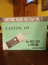 KNITTING VISUAL AID Chart No. 1 CASTING ON