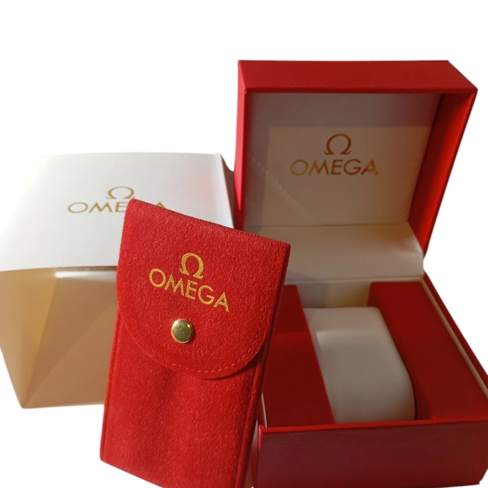Omega Watch Box Red Leatherette Case - Image 4 of 4