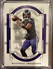 2023 Panini National Treasures Lamar Jackson #8 Purple /49 Ravens NFL