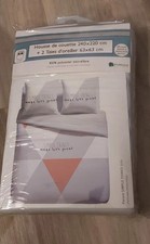 housse de couette 240x220cm+2 taies oreiller 63x63cm neuf