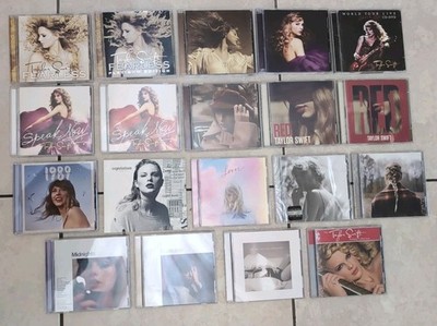 Lot Of 19 Taylor Swift CDs Fearless, Speak Now, Red, Midnights Folklore Evermore