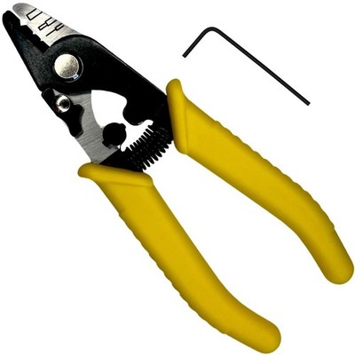 FiberShack - 3 Hole Fiber Stripper Tool with 6'' TPR Handle - Fiber Optic Stri...