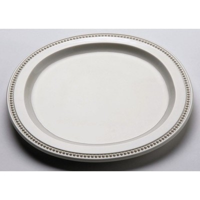 Elite Global Solutions M12R-NW Venetian Round Plate White 12''D x 3/4''H
