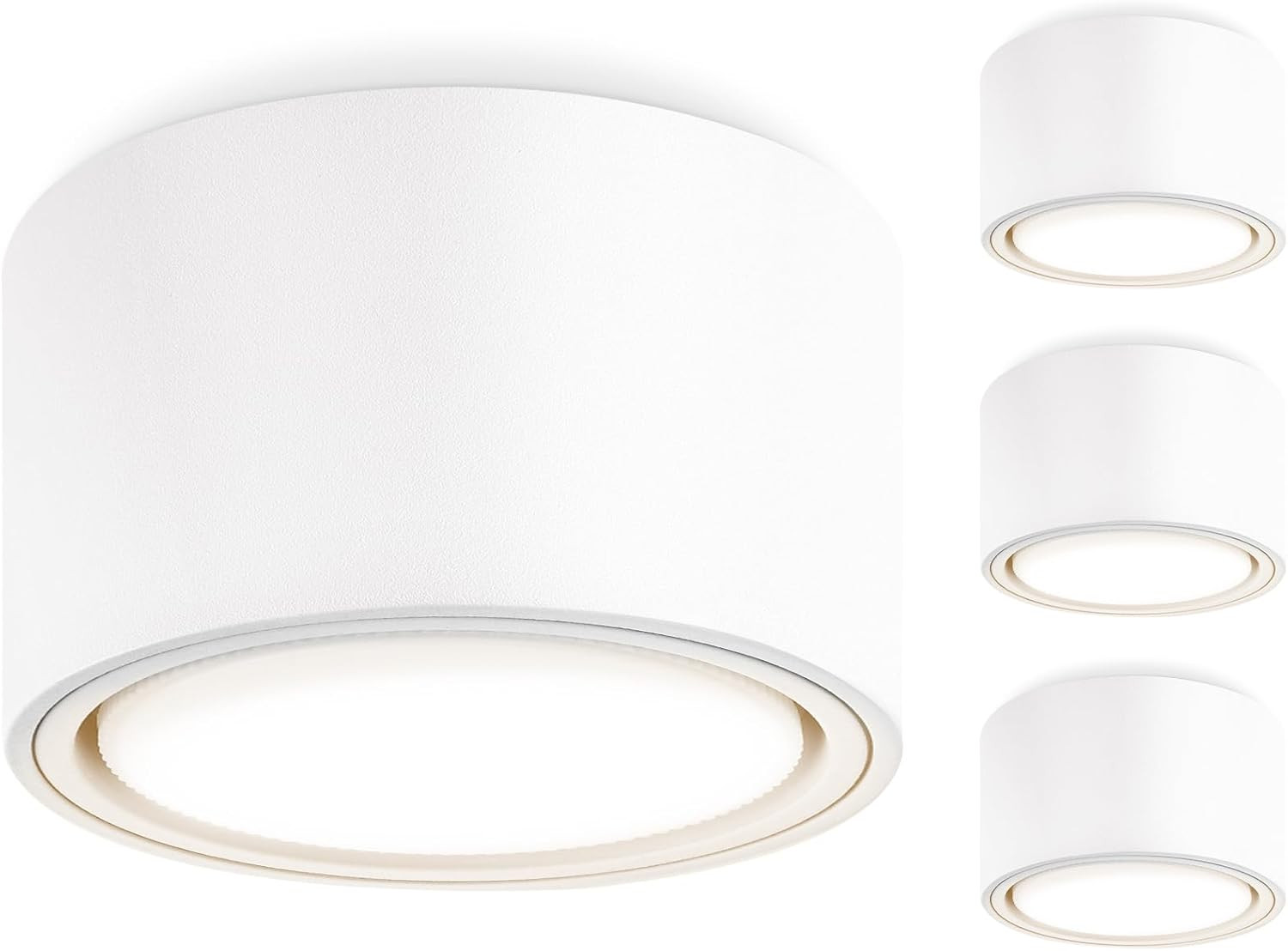 Kit 4 Faretti LED 6W 680LM Soffitto 4000K: Facili da Montare