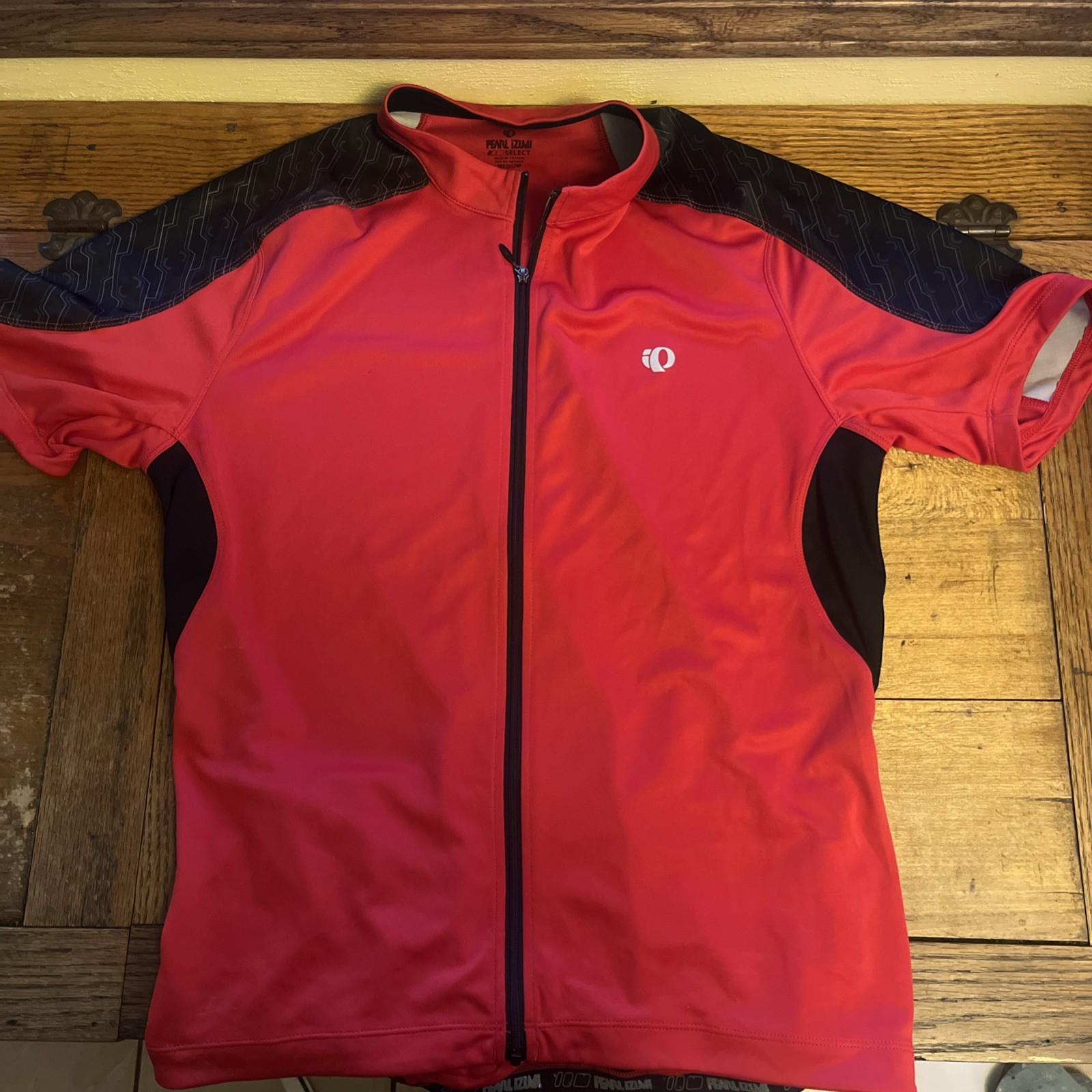 Pearl Izumi Select Red Bicycle Jersey Medium Full Zip Polyes