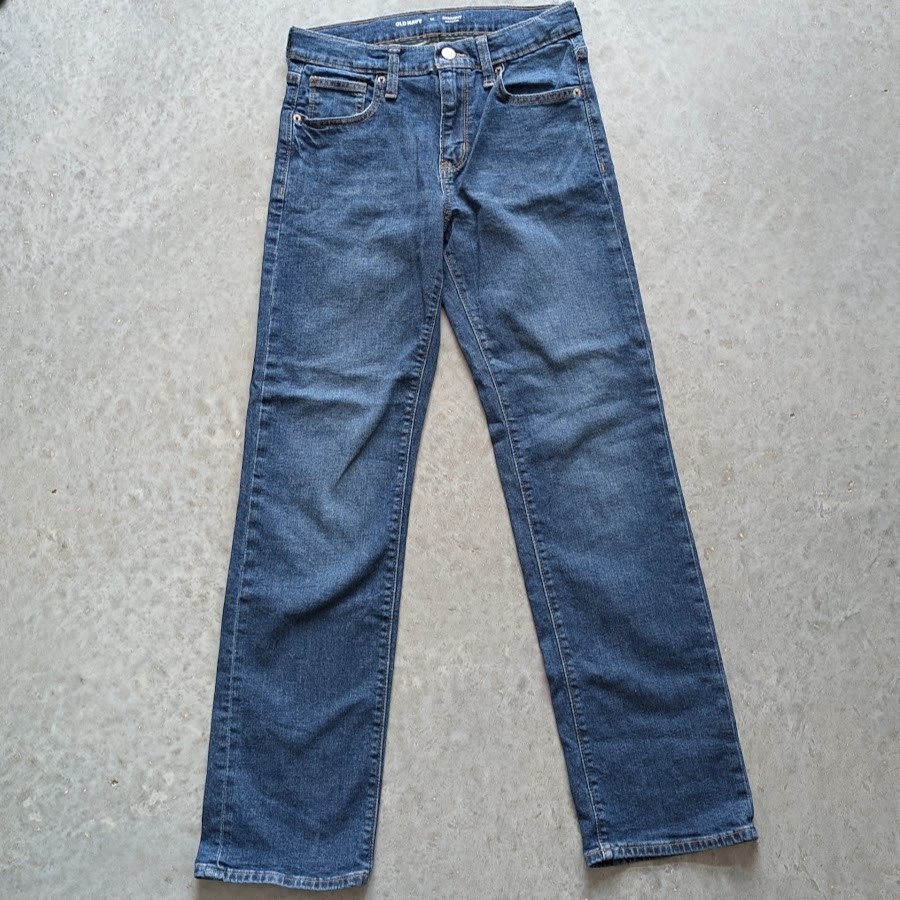 Size 14 Straight Leg Flex Blue See Photo For Measurements