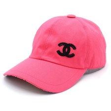 CHANEL Sequin Coco Mark Baseball Cap Pink Used 5a91ad9e3aa03f7719af68bf9af823bc