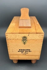 Vintage Wood Esquire Shoe Valet Deluxe Box With Accessories, Used