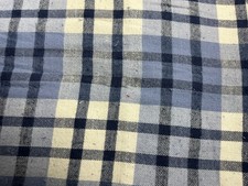 Cotton Flannel Blue Plaid 13 wide. by 2.5 yards long