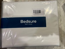 Bedsure 100 Washed Cotton Duvet Cover Queen Size - Natural White Minimalist