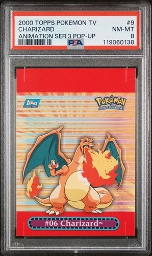 Charizard Topps Pop-Up Animation Series 3 PSA 8 NM-MINT