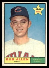 Bob Allen 1961 Topps Rookie Card #452 Cleveland Indians