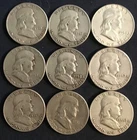 used Franklin Half Dollars, 90% silver,