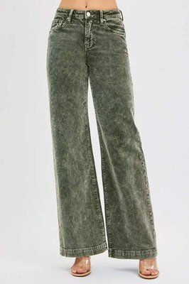 Full Size High Rise Wide Leg Corduroy Jeans Plus Size