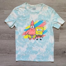 Old Navy Boy's SpongeBob  Patrick Short Sleeve Crewneck Tie-Dye Tee Large 10-12