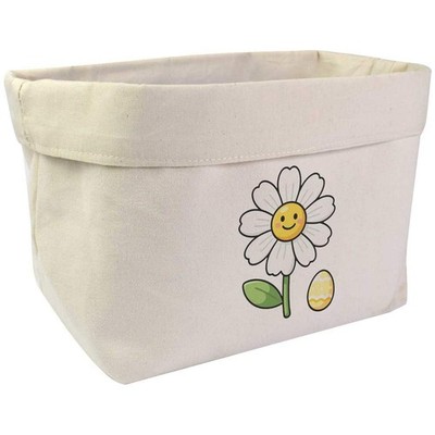 Große Canvas-Organizer/Aufbewahrungstasche ''Gänseblümchen Blume & Osterei'' (OR00044951)