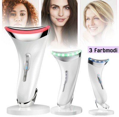 Anti Aging Gerät Face massager,3 in 1 Gesichtsmassagegerät Gegen Falten 45°C