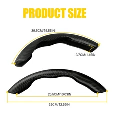 For Carbon Mercedes-Benz Fiber Car Wheel Steering Cover Booster Accessories 2PC