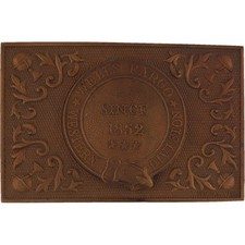 Brass Wells Fargo Western Division Edward Rose & Co Chicago Wf Belt Buckle