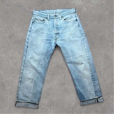 Levis 501 True Vintage 70s 80s Redline Selvedge USA XX Jeans Light Wash 32x26