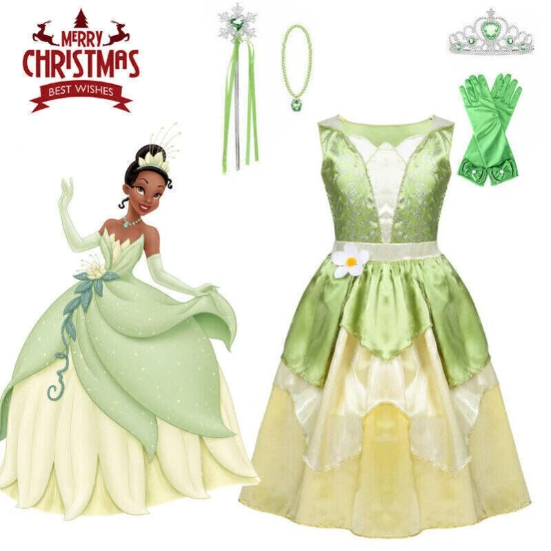 strapless open back dress Princess Satin Velvet Tiara Disney Princess And The Frog Tiana Costume Set  Sexy Womens Halloween Costume- Green – Dolls Kill