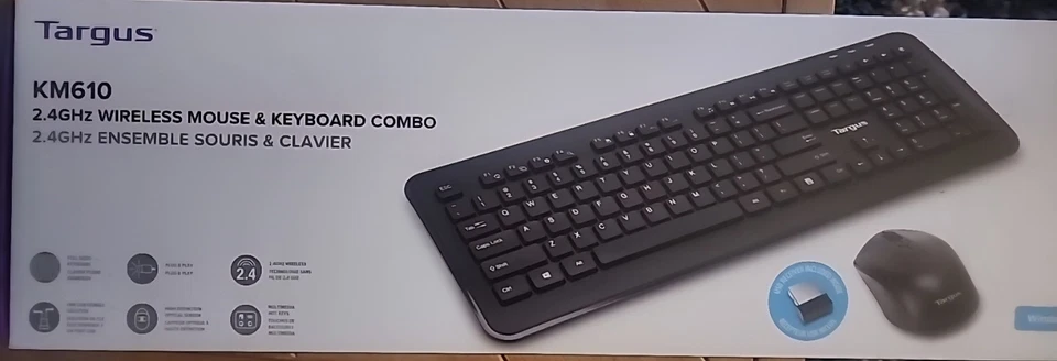 KM610 2.4GHz Targus Wireless Keyboard and Mouse Combo - Image 2 of 2
