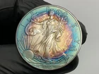 2010 American Silver Eagle 1oz MONSTER Bullseye 🎯 🌈 Toning Toned Toner  WOW!