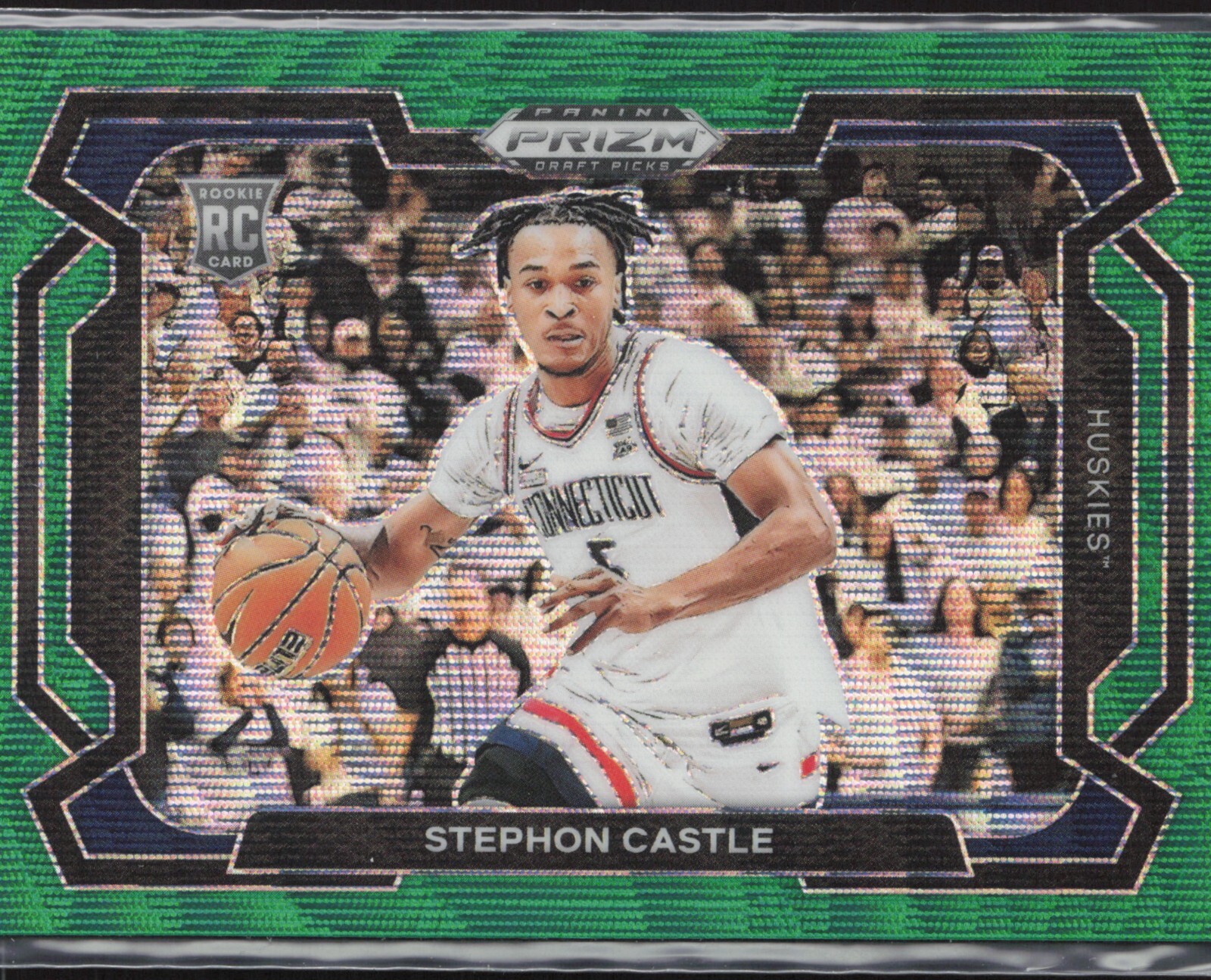 Stephon Castle 2024 Panini Prizm Draft Picks Green Wave Prizm Variation #17 RC