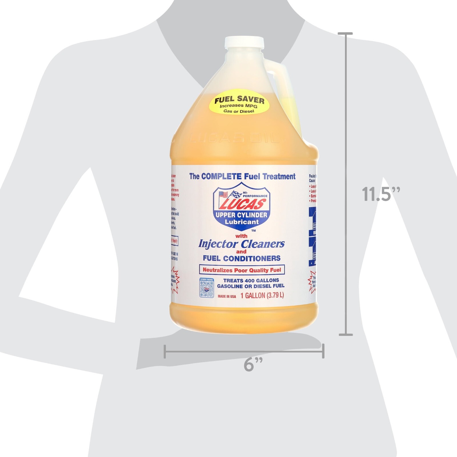 Lucas Oil 10013 Fuel Treatment for Gasoline & Diesel Engines 1 Gallon 7.5 Pound