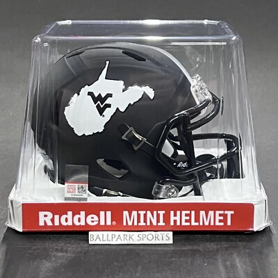 West Virginia Mountaineers Coal Rush Speed Mini Helmet Riddell