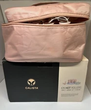 Calista Tools Ion Hot Rollers 12 - 1" Short, 1.25" Medium Clips Stand Case Pink