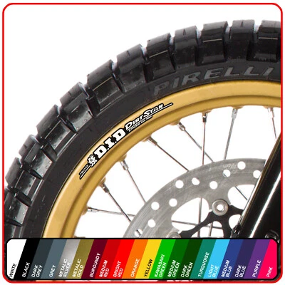 STICKERSUK DID Dirt Star ST-X LT-X Tsuyoi llanta pegatinas calcomanías - elección 20 colores