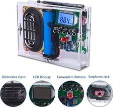 F  Digital Radio Kit DIY LCD Display Adjustable Soldering Project for Leaning