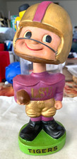 VINTAGE 1960S TOES UP LSU LOUISIANA STATE UNIVERSITY BOBBLEHEAD NODDER IN HOLDER