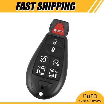 X AUTOHAUX 2-Pack 433MHz Keyless Entry Remote Key Fob For Dodge Grand Caravan & Chrysler Town & Country (2008-2015) - 6 Button With Door Key - View #2
