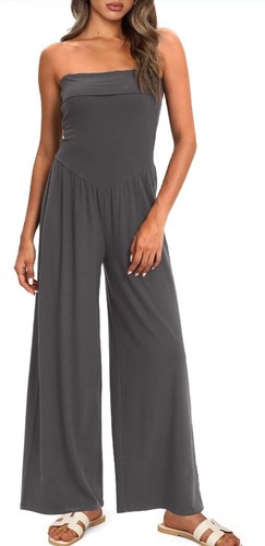 Darong Women's Summer One Pieces Tube Jumpsuits Small