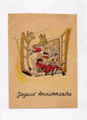 Spirou Card A D S Happy Birthday 1949 Tbe Ebay