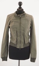 Giacca donna Adele Fado 34 verde oliva tinta unita corta cotone A919