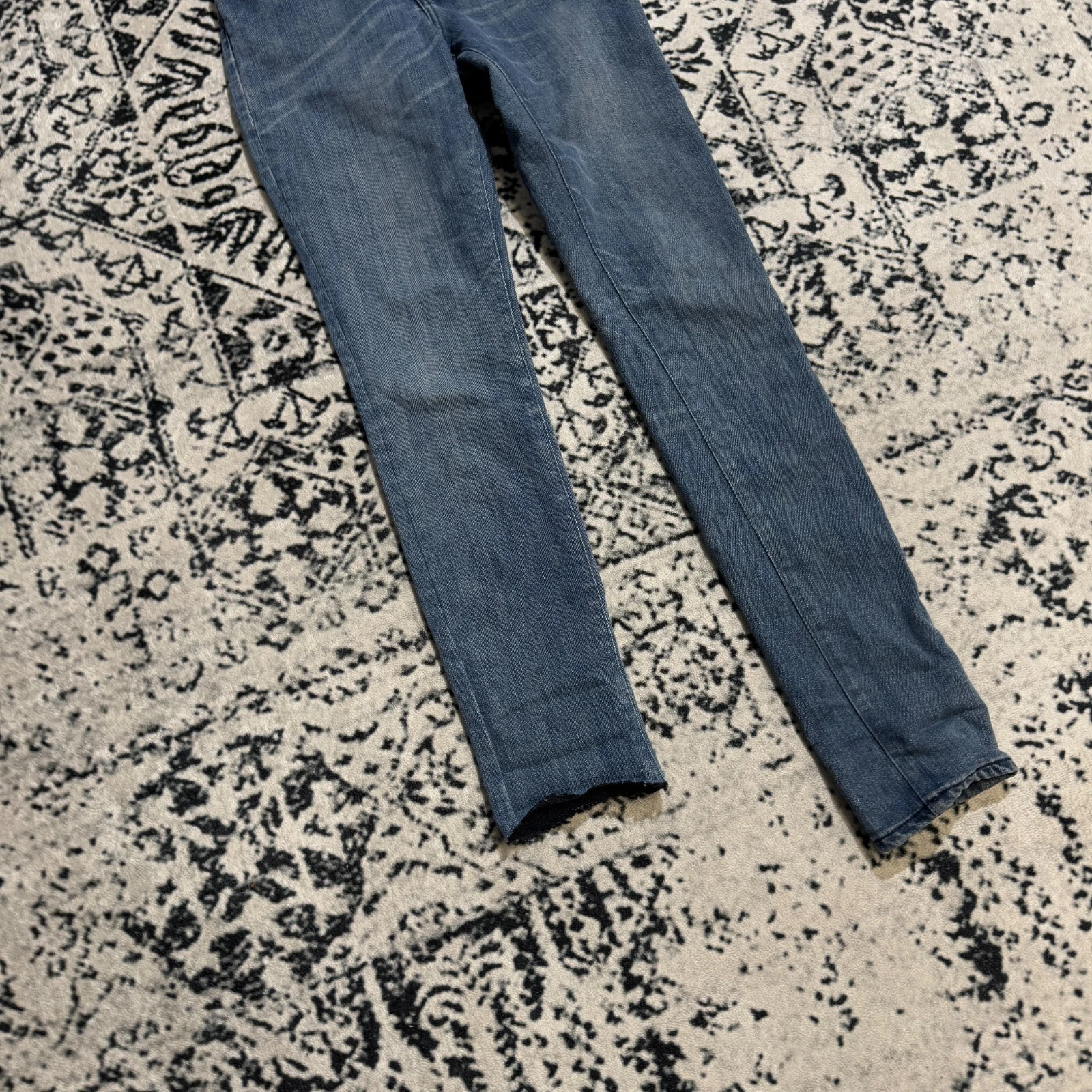 GUCCI Pantaloni Acne Jeans Unisex Blu Cotone Denim Taglia W26 L32 Casual Dritti Y2K Anni 90 F