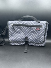 Crystal Baby Smile Portable Changing Pad Travel Diaper Wipeable Clutch Bag Grey