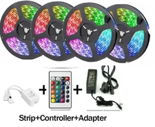 5050 RGB Colour Changing LED Strip Lights Tape TV Under Cabinet Kitchen 5m-20m