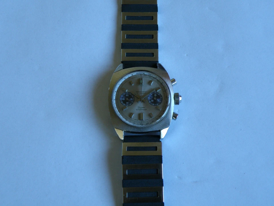 SUPER WATERPROOF-CRONO-ACCIAIO-OVERSIZE(37 X 38 MM)-CASSA E CORONA A VITE- L.248 - Immagine 2 di 4