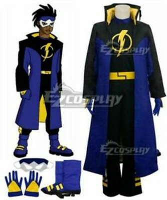 DC Comics Static Shock Virgil Ovid Hawkins Cosplay Costume;
