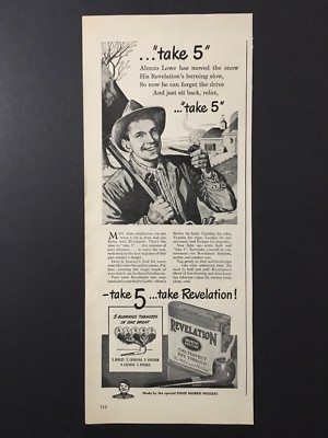 1947 Revelation Tobacco Ad 5 glorious tobaccos in one great blend