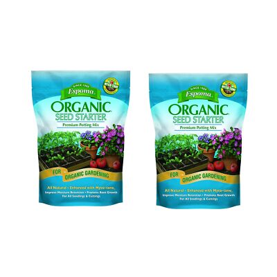 Espoma (#SS8) Organic Seed Starter Potting Mix, 8 Quarts - Pack of 2